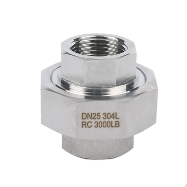 High Pressure Carbon Steel Forged pipe fittings MSS SP-83 6000lb  NPT Threadled union   Chemical Industry for Plumbing